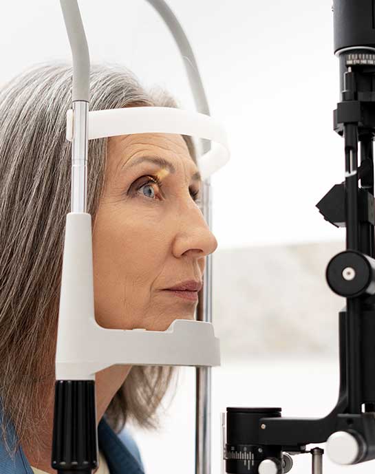 Senior Getting Eyes Checked