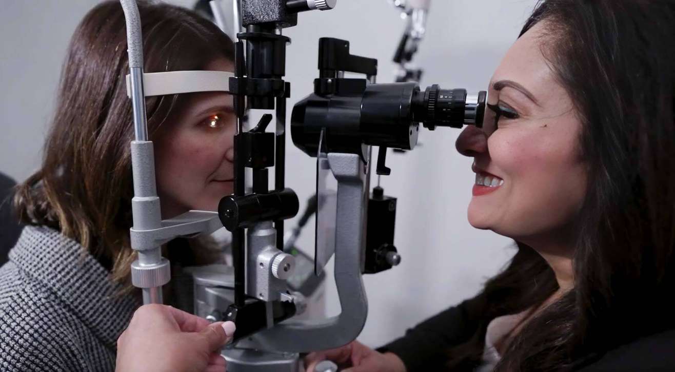 Westlake Eye Specialists physician with a patient